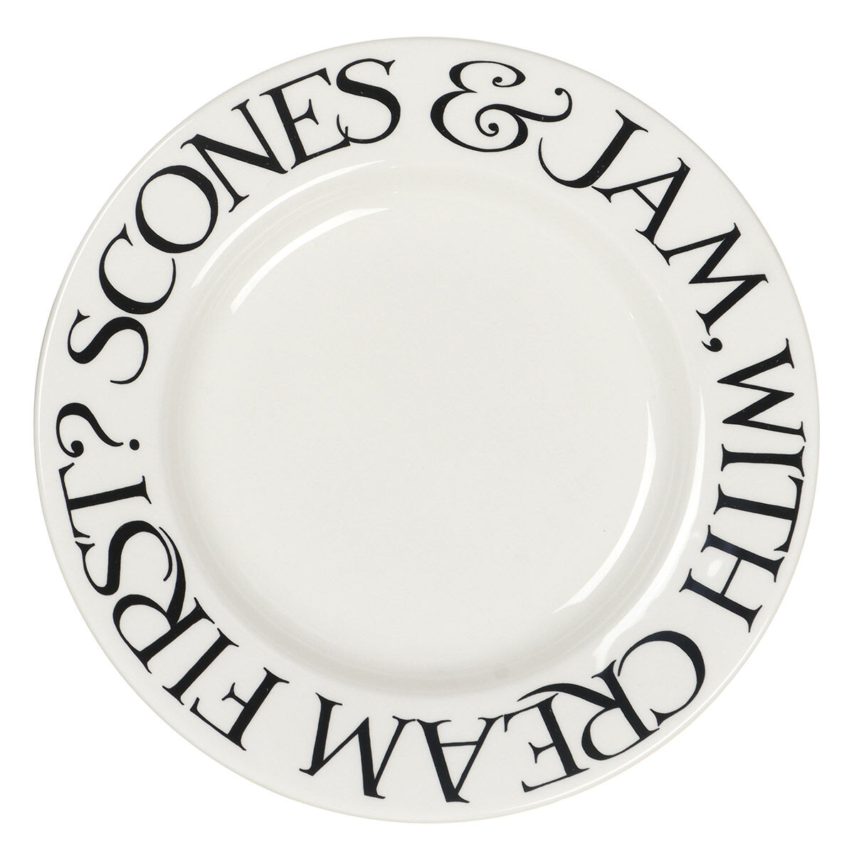 Emma Bridgewater - 22cm Black Toast Scones And Jam Plate
