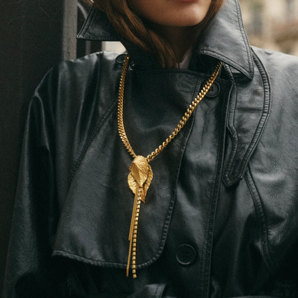 Perrine Taverniti - "Flower" Long Necklace - Gold