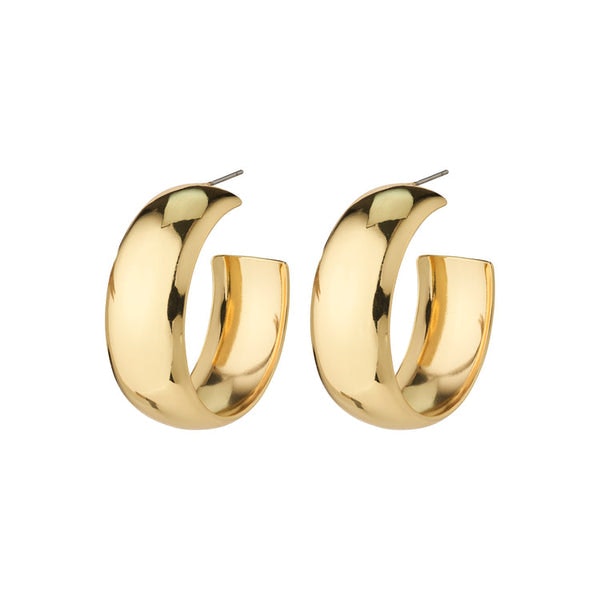 Pilgrim Naia Recycled Mega Chunky Hoops Gold-plated