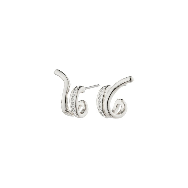 Pilgrim Nadine Recycled Earrings Silver-plated In Metallic