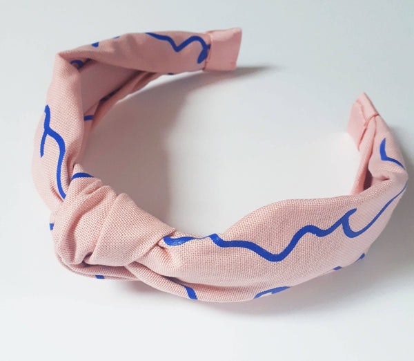 Cotton Knot Headband Pink/blue by Anna Spurling Design