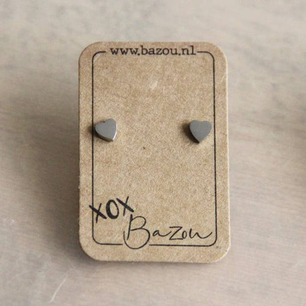 Bazou - Stainless Steel Ear Plugs Hart - Sliver