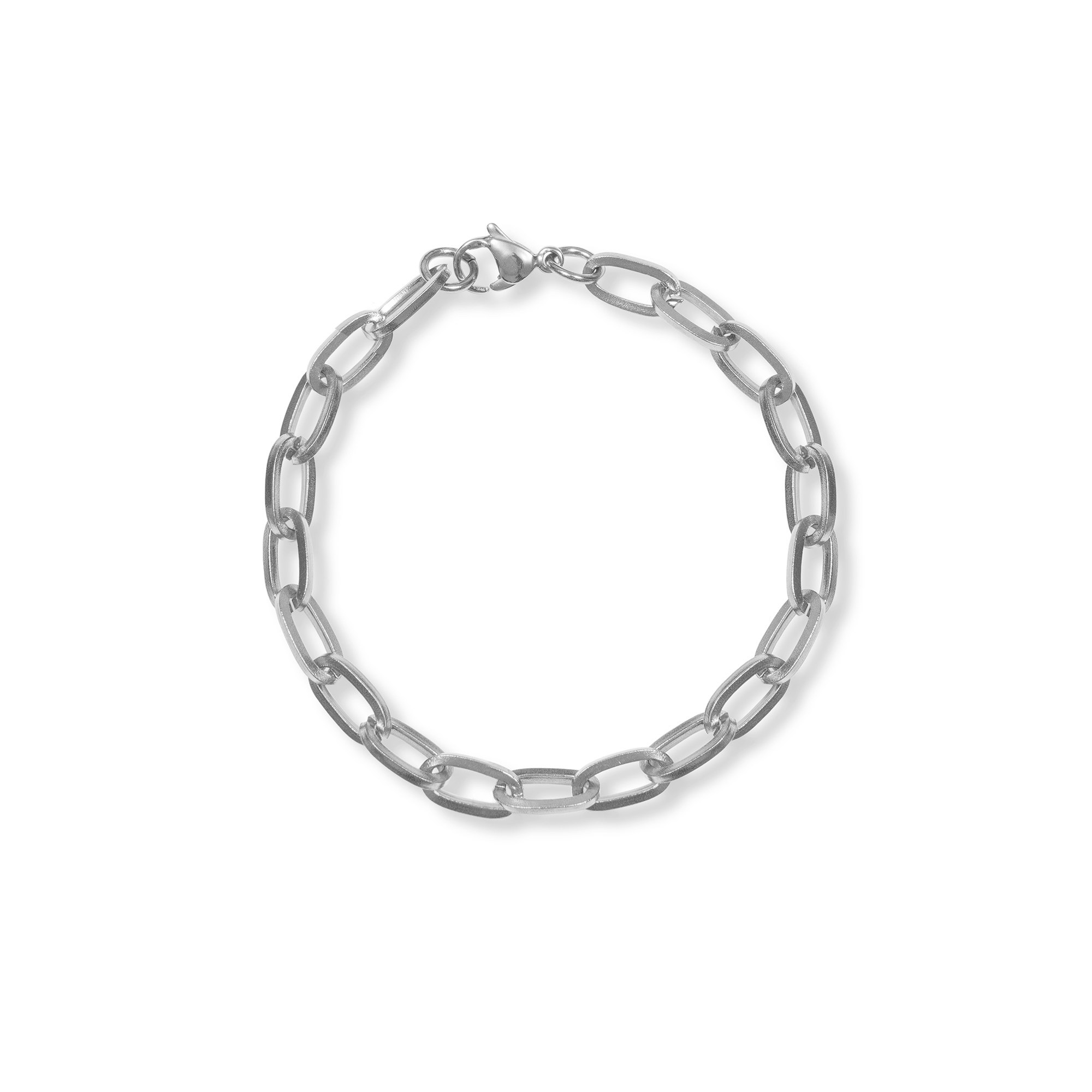 A Weathered Penny 18cm Silver Chunky Cable Chain Bracelet In Metallic