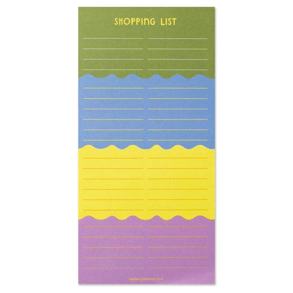 Waves Shopping List Pad by Raspberry Blossom