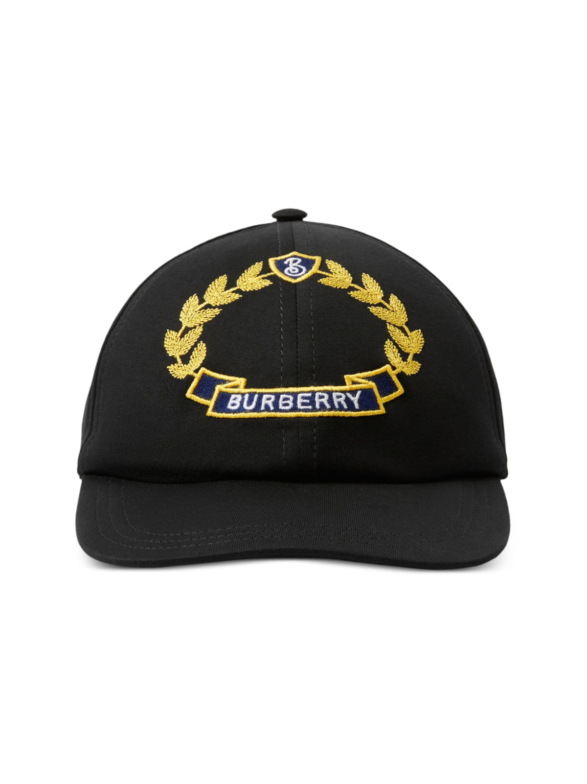 キャップ Burberry Embroidered Cotton Baseball Cap Burberry Oak Leaf Crest Embroidered Cotton Baseball Cap In