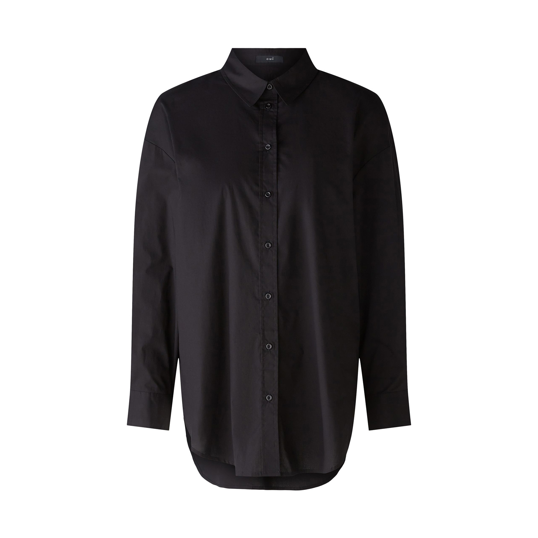 Oui Fashion - Black Shirt - Black/black - 34 | Black | Cotton