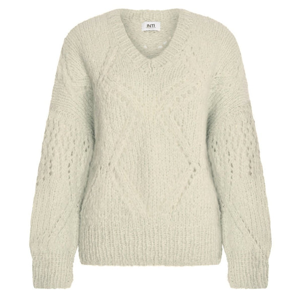 Inti - Haylina Super Fluffy Alpaca Sweater - Weiß - Ecru / M