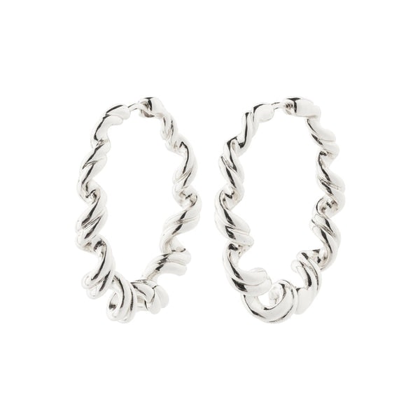 Pilgrim Larisa Recycled Earrings Silver-plated In Metallic