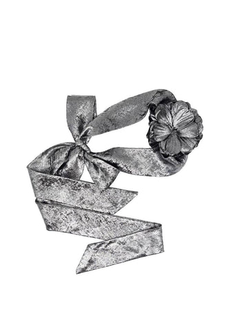 Nooki Design - Vera Corsage Scarf-silver - One / Silver / 100% Polyester