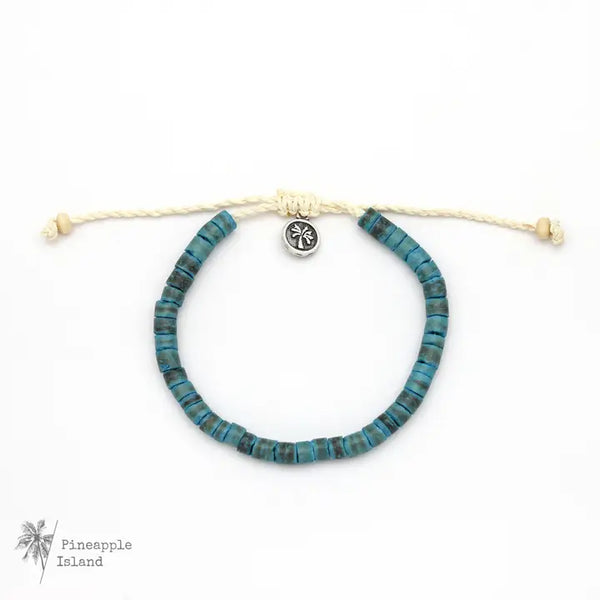 Pineapple Island - Pantai Kura-kura Wood Beaded Anklet