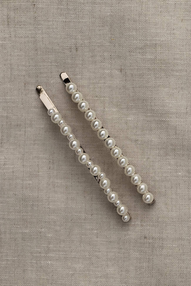 Reliquia Jewellery - Set Of 2 Audrey Gold Pearl Clips