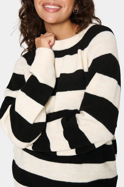 Saint Tropez - Garbiesz Striped Pullover - Ice Stripe - S