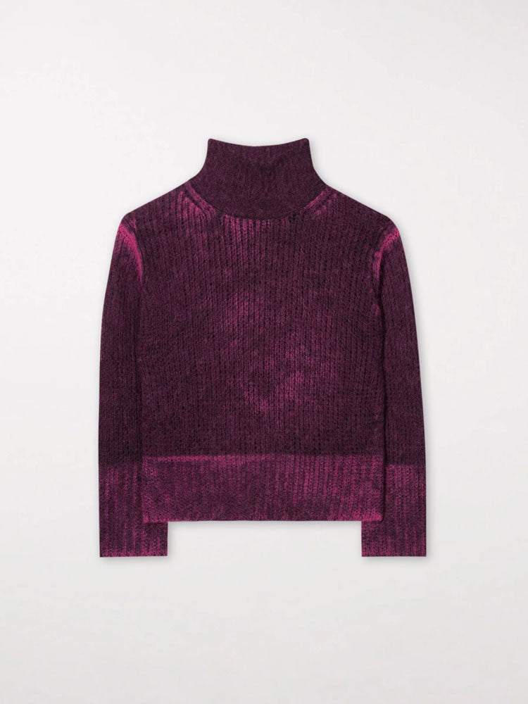 Luisa Cerano - Turtleneck Jumper With Spray Effect - Uk 10
