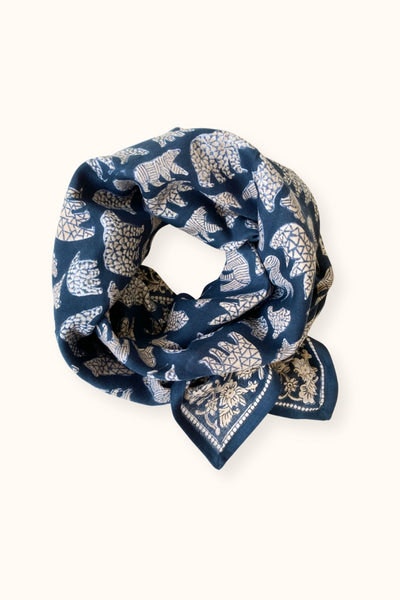 Apaches Big Foulard Latika Ours Orage In Blue