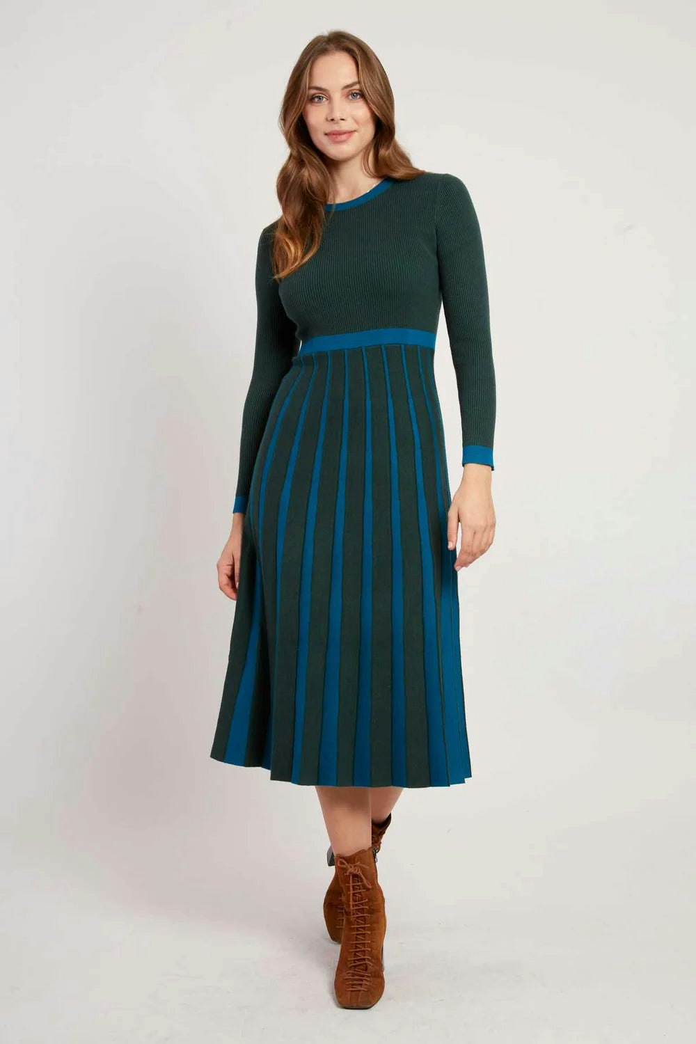 Rene' Derhy Derhy Jeannette Knit Dress In Green