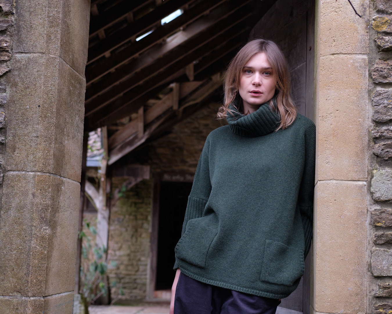 Bibico - Adela Merino Wool Jumper - Rosemary - Large