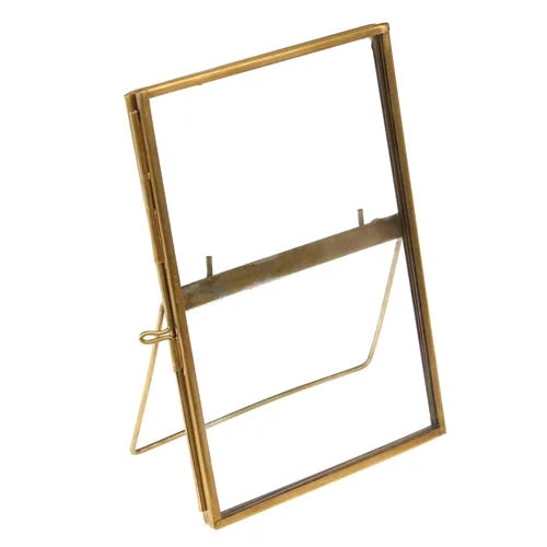 8 x 8cm Standing Brass Frame by Rex London