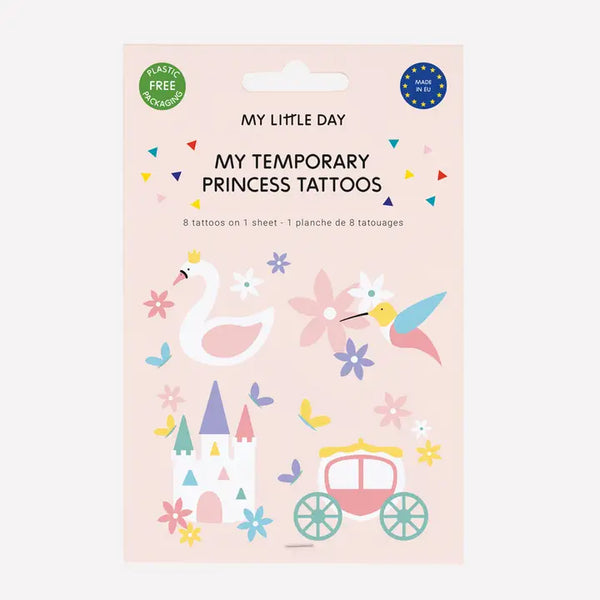 My Little Day - Sheet Of 8 Princess Tattoos