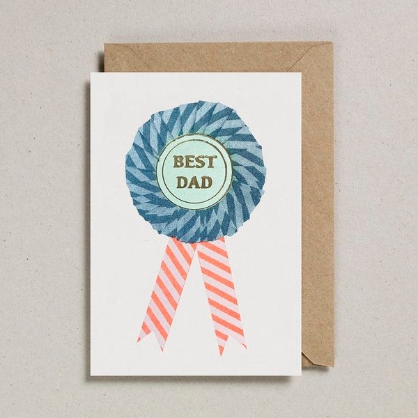 Best Dad Rosette Card by Petra Boase