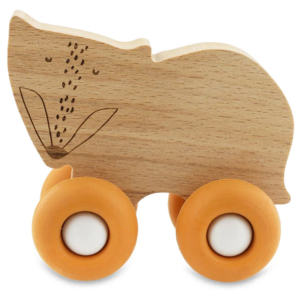 Trixie - Houten Animal Car With Silicone Wheels | Mr. Fox