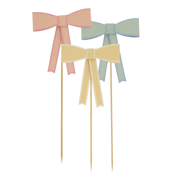 Meri Meri - Pastel Bow Cake Toppers