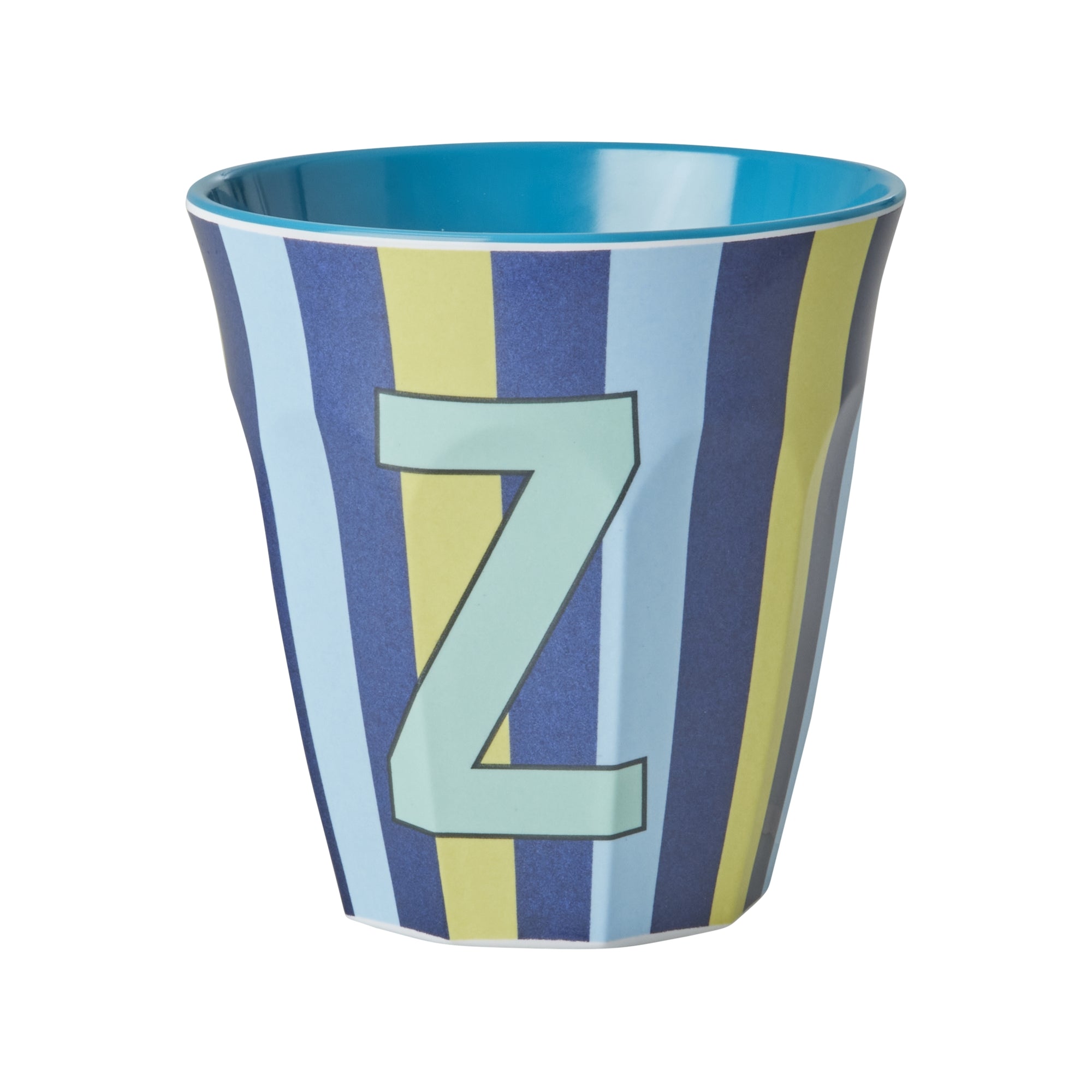 Rice By Rice - Rice Glass In Melamine Bluish Lines - z
