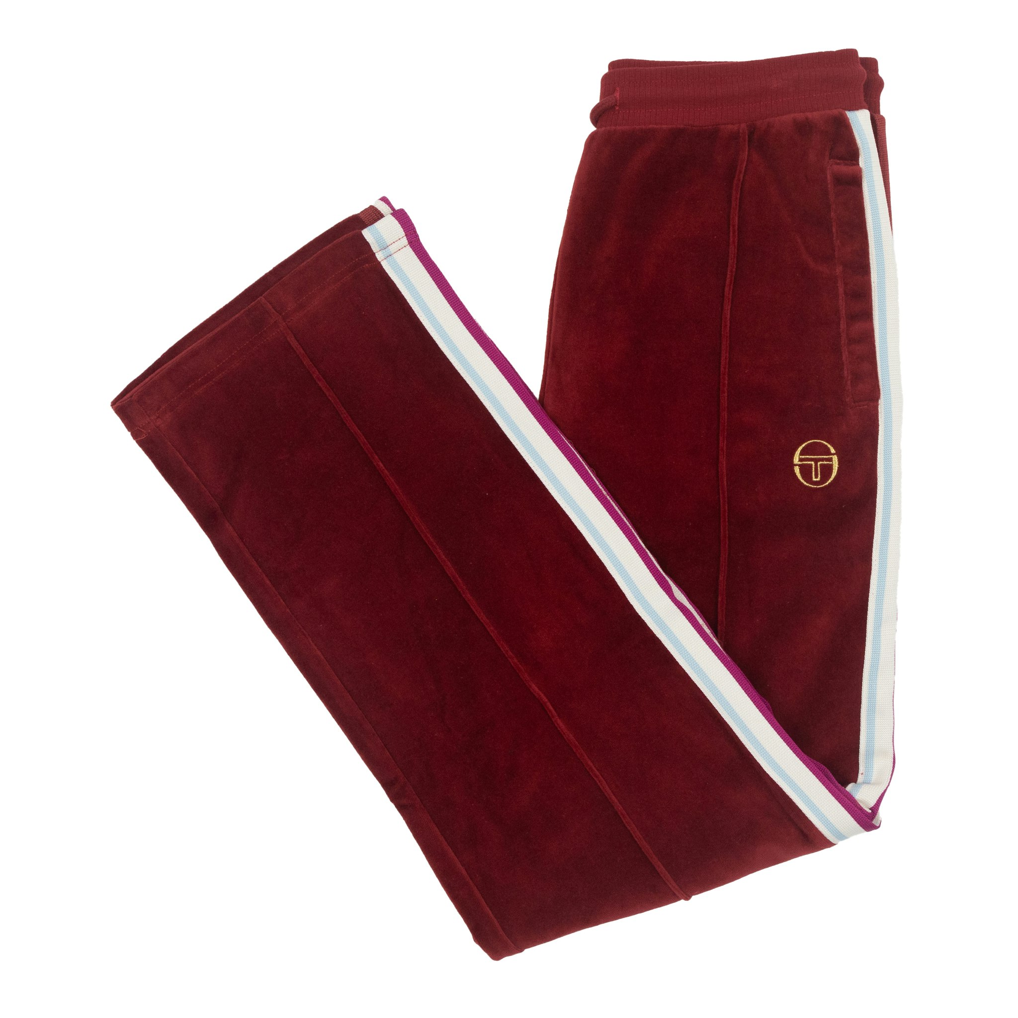 Sergio Tacchini Velour Track Trousers In Red