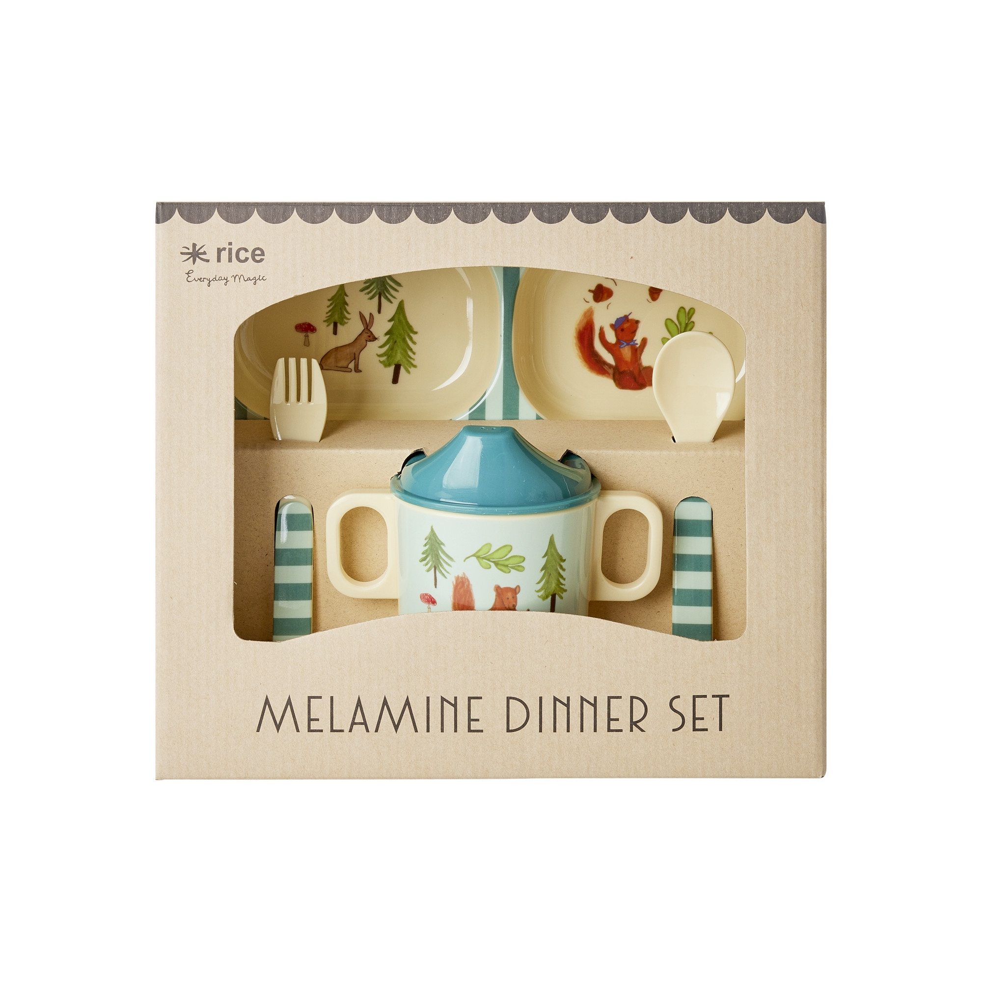 Rice - Set Pappa Happy Forest Print - Rice Dk