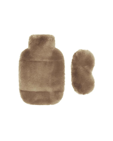 Nooki Design - Faux Camel Fur Hot Water Bottle And Eye Mask