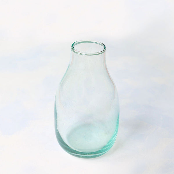 Artisan Stories - Small Calebasse Clear Recycle Glass Carafe/vase - Small