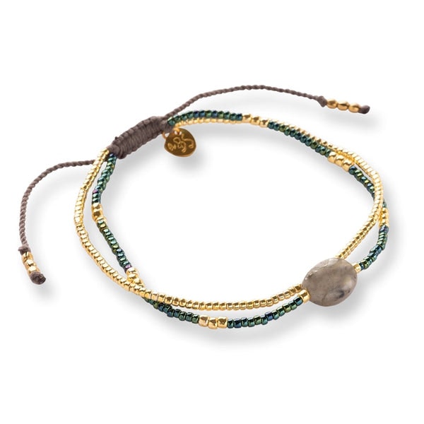 Beautiful Story Feeling Labradorite Gold Bracelet