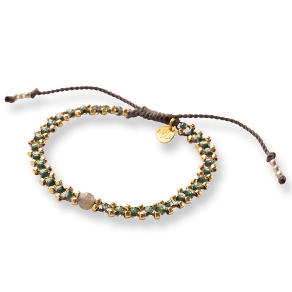 Beautiful Story Eternal Labradorite Gold Bracelet