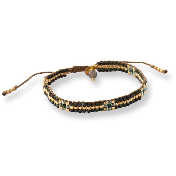 Beautiful Story Competent Labradorite Gold Bracelet