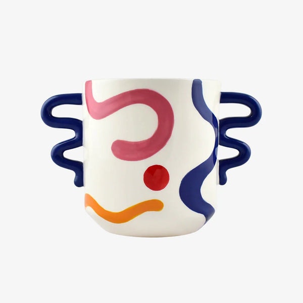 Pintura Locura Eva Plant Pot With Handles by Que Rico