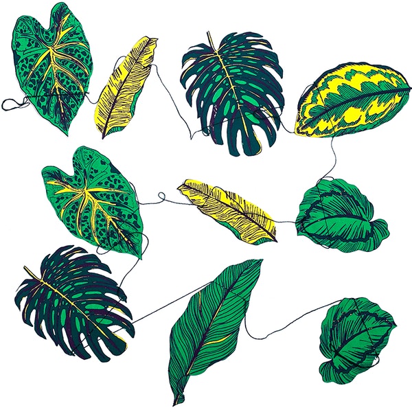 Leaves Sewn Garland by East End Press