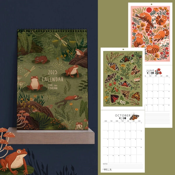 2025 Illustrated Calendar by The Tiny Toucan