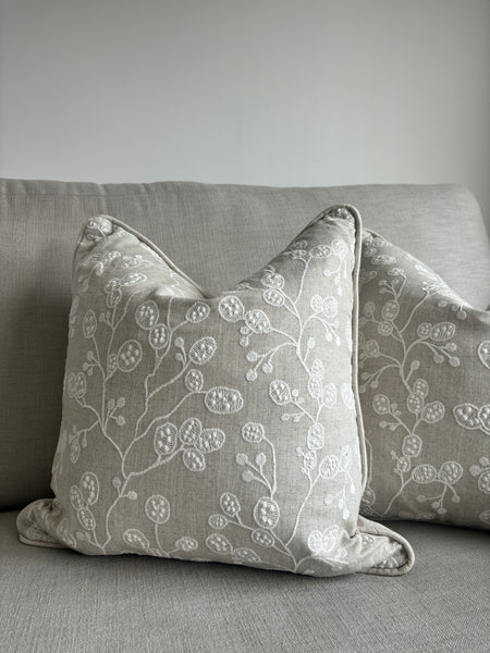 Bramley & White - Honesty Embroidered Cushion - Default Title