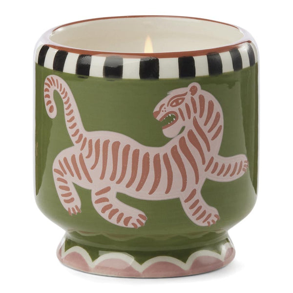 Paddywax - Bougie Céramique Tigre - Black Cedar Et Fig