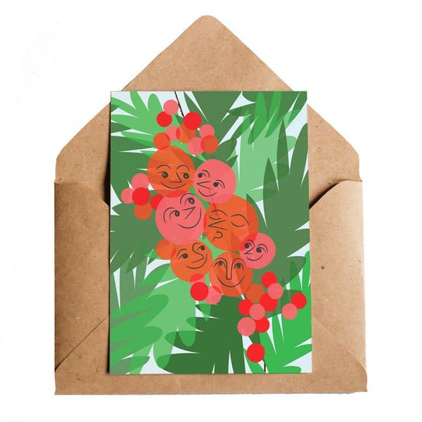 Holly Tree Card by Lottie Hall Studio